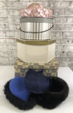 4 Vintage Ladies Hats;     3 Hat Boxes