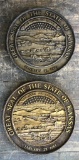 2 Vintage Plaques - The Great Seal Of The State Of Kansas, 24