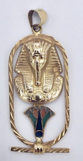 10kt Gold Egyptian Pendant - 4.5 Gr
