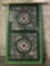 Stained Leaded Glass Panel - Some Damage, Custom Brass Hanging Rod,36