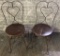 2 Heart-Back Ice Cream Chairs - LOCAL PICKUP ONLY !