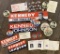 Large Lot Kennedy Political Items - Includes 2 Bumper Stickers Signed By Ro