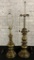 2 Vintage Heavy Brass Lamps - Tallest Is 36