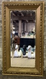 Circa 1800s Beveled Mirror In Heavy Frame - 28½