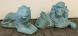 2 Concrete Lion Figures - 20