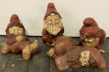 4 Ceramic Gnomes - LOCAL PICKUP ONLY !