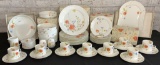 Mikasa China Set - Just Flowers, 8 Dinner Plates (3 W/ Small Chips), 8 Salad