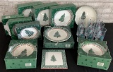 Large Set Christmas China By Furio Italy - Includes Tumblers