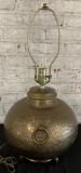 Cool Vintage Tooled Brass Lamp - 24