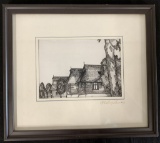 Signed Pen & Ink Drawing In Frame - 12