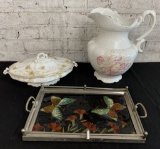 Vintage 1940s Butterfly Tray - 15½