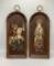 Pair Hand Painted Wooden Plaques - 16