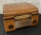 Vintage RCA Victor Radio/Record Player In Wooden Case - Turntable Spins, Ra