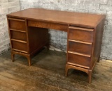 Lane Mid Century Modern Teak Kneehole Desk - 48