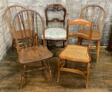 Estate Lot - 5 Antique Chairs