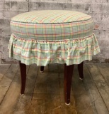 Vintage Skirted Swivel Vanity Stool - 19