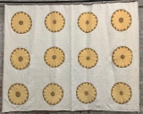 Sunflower Quilt - Hand Quilted, 84