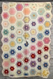 Grandma's Flower Garden Traditional Quilt - Machine Quilted, 57