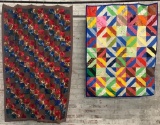 2 Small Quilts - Brown Border 38