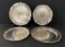 4 Silverplated Platters - Largest Is 15