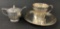 Sterling Cup & Saucer - Souvenir Reconnaissant Neville 2 Sept 17 Renaux, Mo