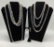 5 Vintage Crystal Necklaces - Circa 1930s-60s;     Pair Earrings - This Lot