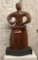 Original Wooden Sculpture By Adolph Klugman - Blacksmith ( Dedicated To Ado