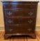 Small Inlaid Mahogany Butler's Chest W/ 4 Drawers And Slide Out Tray - 25½
