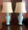 Pair Nice Celadon Pottery Lamps - 32