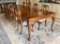 Karges Chippendale Style Dining Table W/ Table Pads, 10 Chairs & 3 Aproned