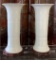 Pair Celadon Pottery Vases W/ Wooden Bases - 26