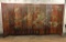 Exquisite 10-panel Chinese Coromandel Hand Carved & Painted Wooden Screen -