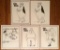 4 Pieces Camera Ready Art For THE FAR SIDE - By Gary Larson, 1990, 16