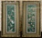 2 Antique Embroidered Silk Panels - Framed W/ Glass, 9½