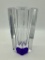 Costa Boda Encased Cobalt To Clear Crystal Vase - 8