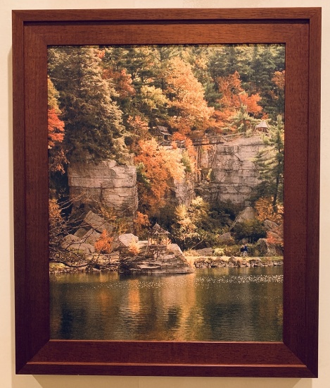 Fall Scene Print On Canvas - Framed, 19"x23"