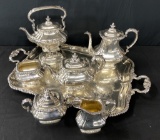 7-piece Gorham Silverplated Coffee/Tea Service - Tray 28