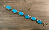 Sterling & Turquoise Bracelet - 7½