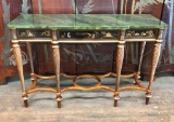 John Widdicomb Furniture Console Table - #6340, Hand Painted W/ Faux Marble