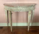 William Switzer Demilune Table W/ Marble Top - 46