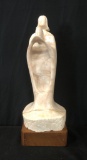 Modern Marble Sculpture By Adolph Klugman - Has Repair On Base & Head, 15