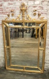 9-panel French Style Beveled Glass Mirror W/ Gold Ormolu Trim - 32