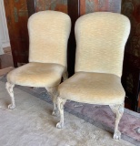 Pair William Switzer Eagle Side Chairs W/ Claw & Ball Feet - 24