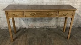 Mahogany Sofa Table W/ 3 Drawers - 52