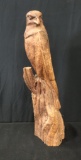 Wooden Carved Sculpture - Falcon, Signed S26 AC ( Possibly Al Coe) '75, 16½