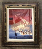 Nahum Arbel Oil On Canvas - Impressionistic, Signed, Framed, 22