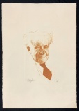 Limited Edition Print Of David Ben-Gurion, Former Prime Minister Of Israel