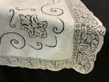 Lace Edge Tablecloth W/ Cutwork & Embroidery - 108