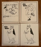 3 Pieces Camera Ready Art For THE FAR SIDE - By Gary Larson, 1990, 16