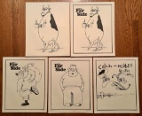 4 Pieces Camera Ready Art For THE FAR SIDE - By Gary Larson, 1990, 16